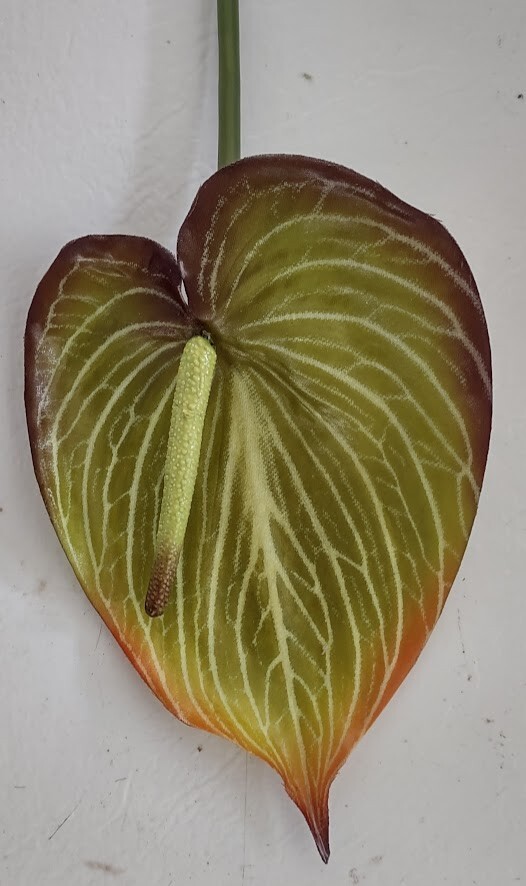 22″ Anthurium stem. Silk flower floral arrangements tropical Hawaiian flowers