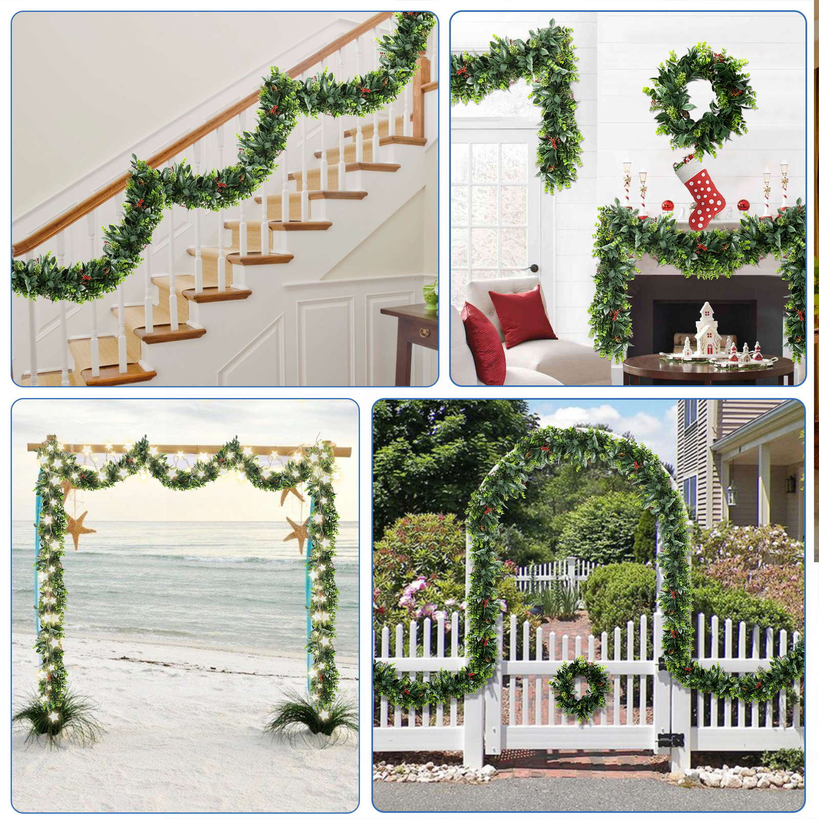 Fake Artificial Hanging Garland Wreath Greenery Leaf Vines Wedding Plant Decor