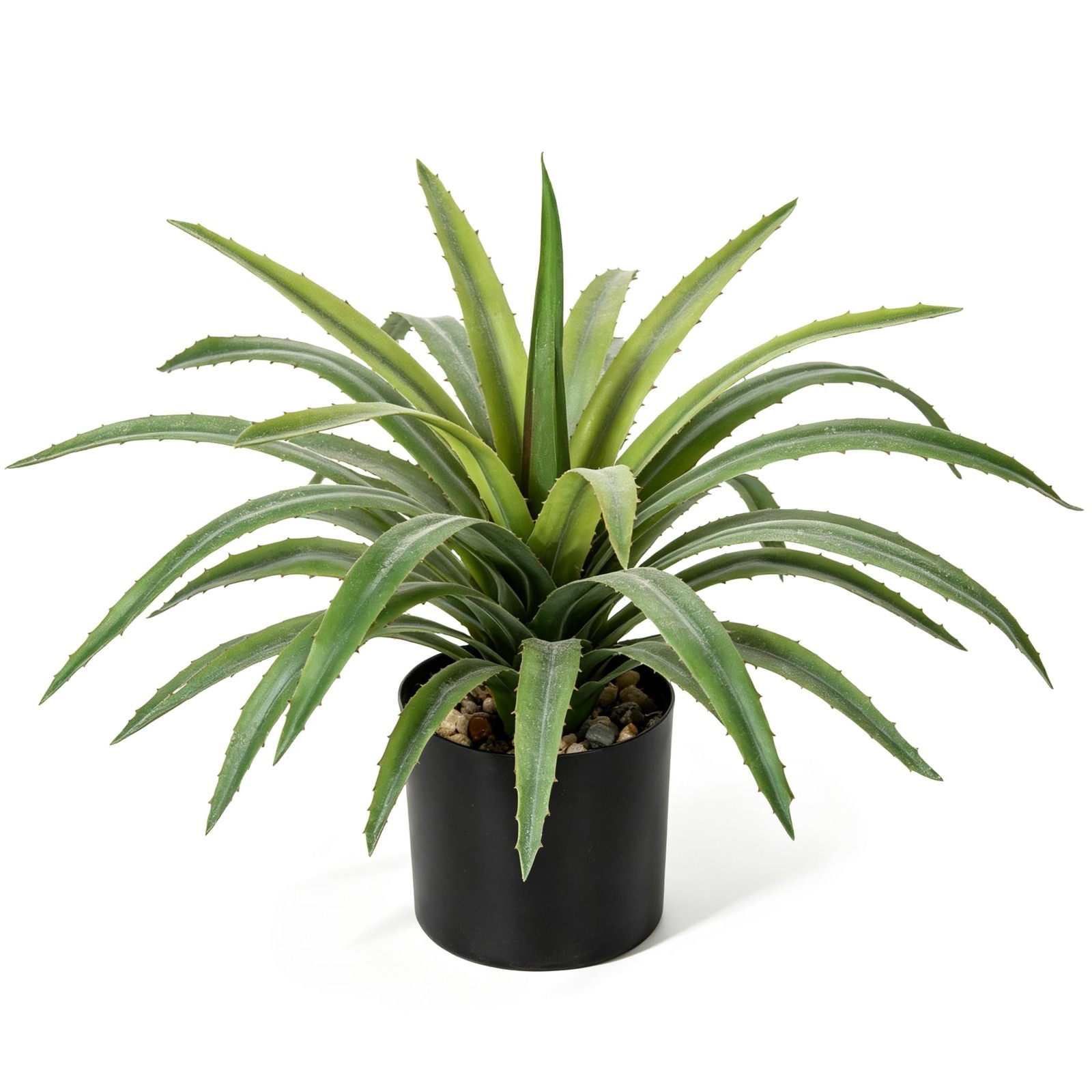 Artificial Agave Plant 17in Realistic Faux Succulent Plant in Pot