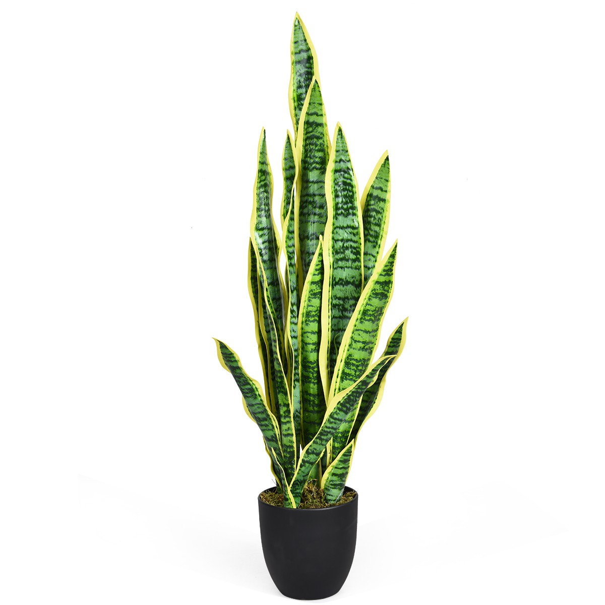 Artificial Snake Plant 35.5″ Fake Sansevieria Indoor/Outdoor Decoration Yellow