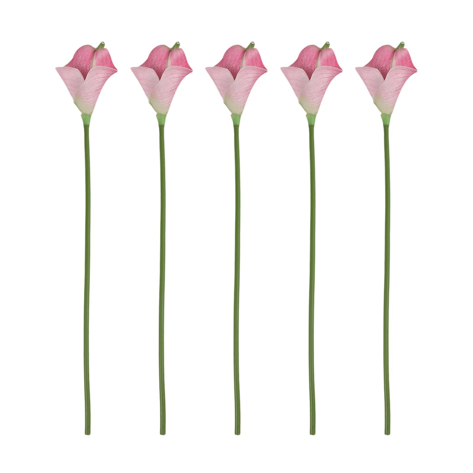5pcs Realistic Artificial Calla Lily Bouquets for Stylish Home Accents
