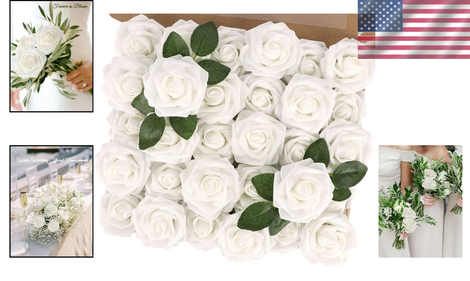 Real Touch Artificial Roses – 30PCS Elegant Foam Flowers for Home & Event Decor
