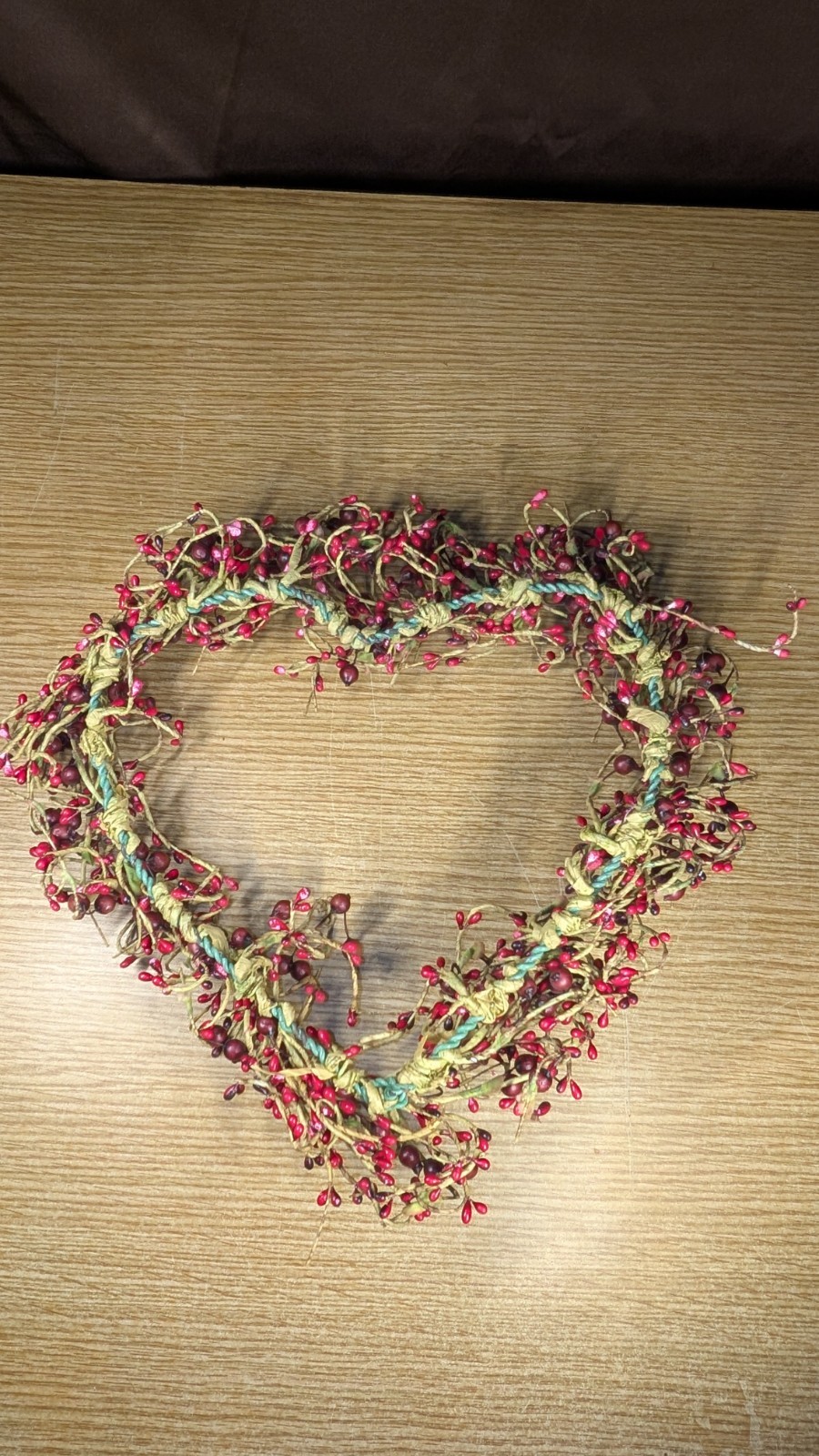 Handmade Wreath Heart With Berries Arrangement
