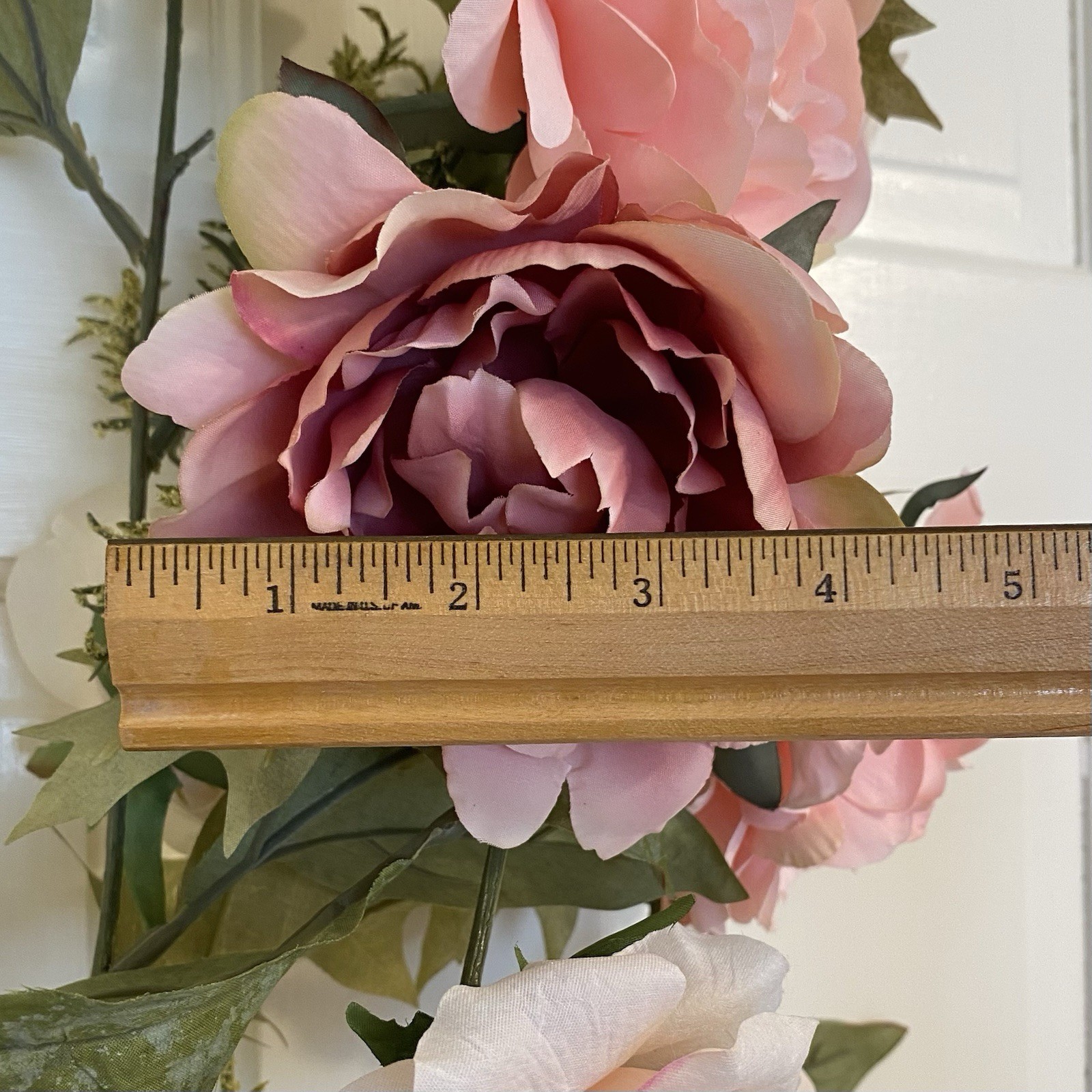 2 Artificial Pink Peony & Rose 6Ft Garland Shower Party Arch Table Runner Flower