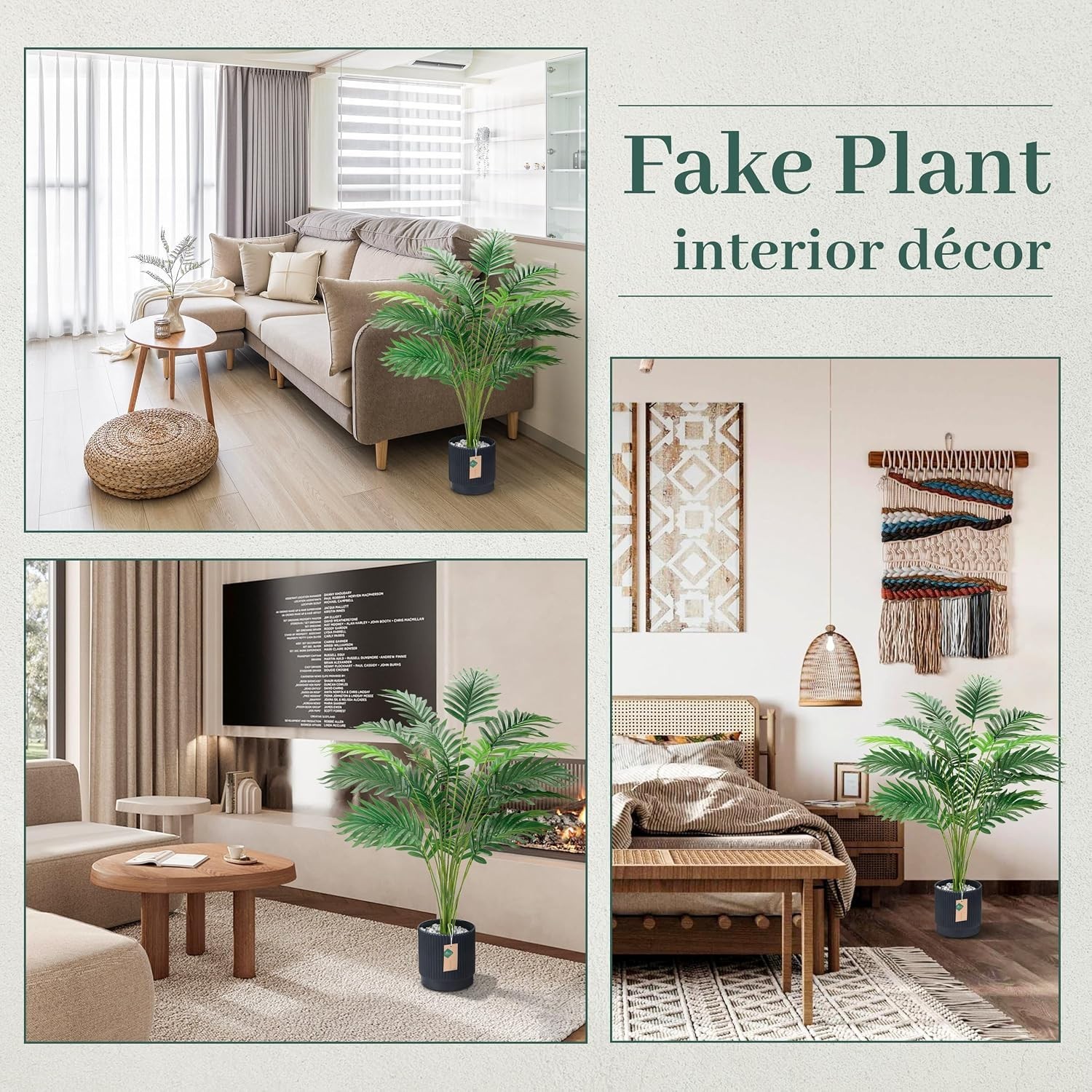 28-Inch Artificial Palm Tree for Indoor and Outdoor Home Decor and Styling