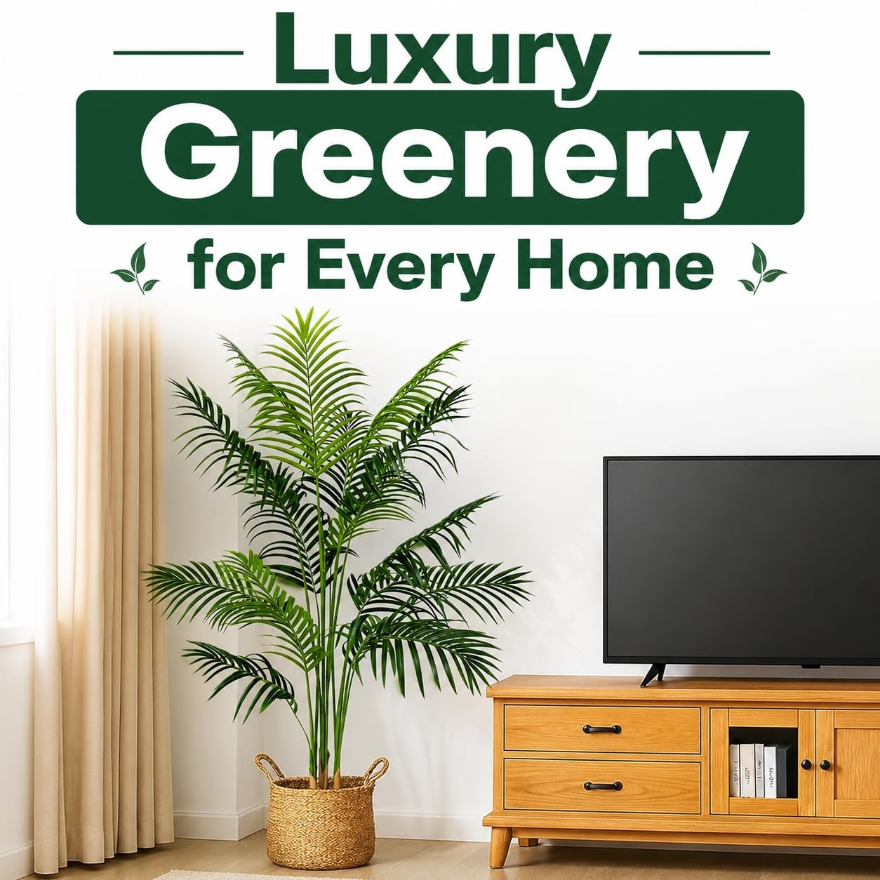 5ft Artificial Palm Tree – Realistic Fake Palm Tree Decor for Indoor & Outdoo…