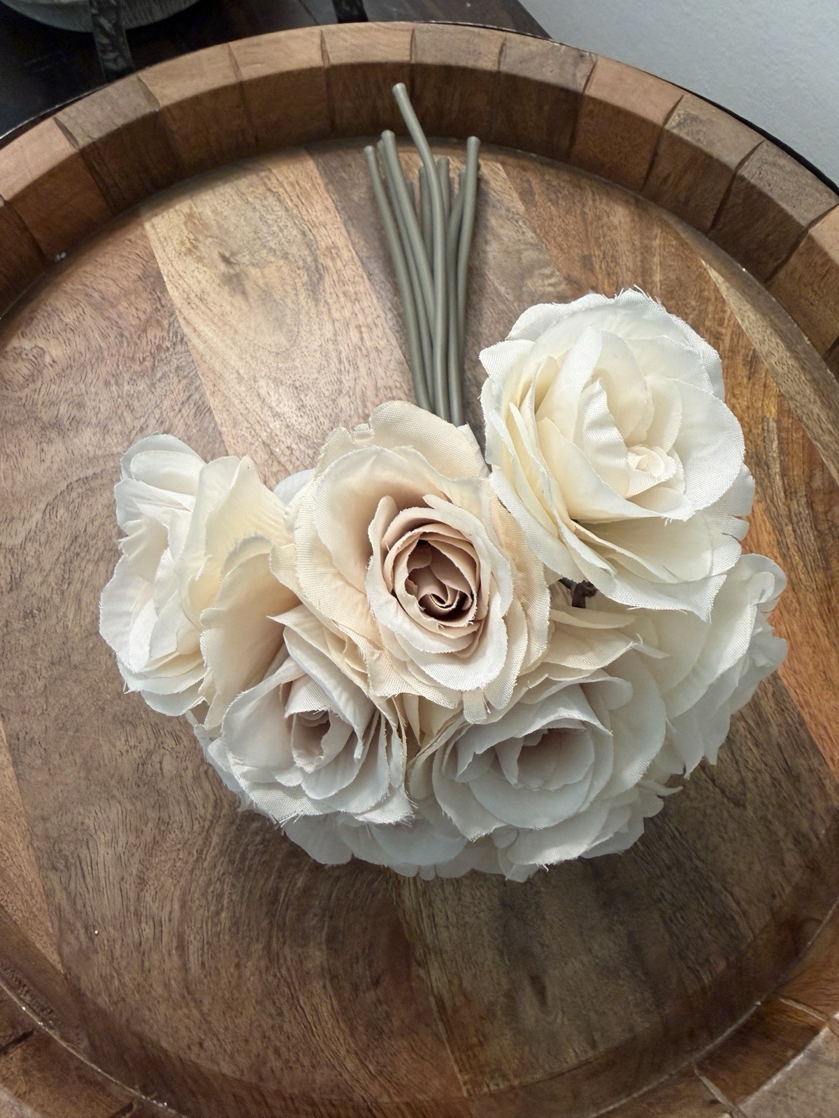 Faux Roses Flowers Only (Vase Not Included) Bouquet Arrangement 11″H X 8″W