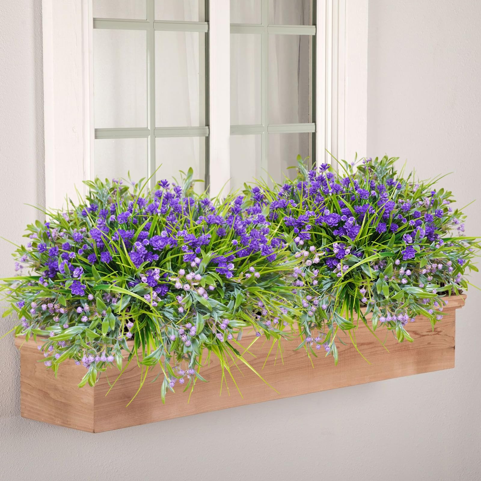 36 Pcs Artificial Flowers for Outdoor, UV Resistant Outdoor Fake Plants Faux …