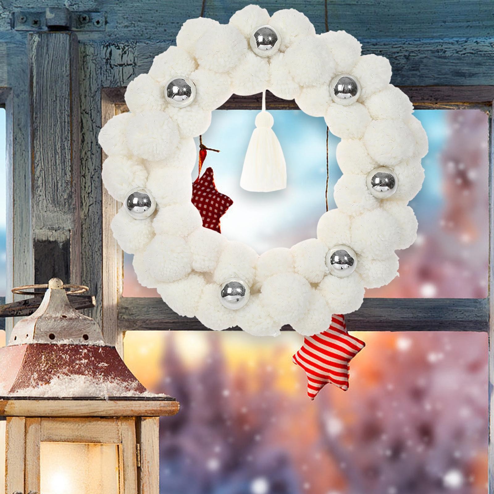 Christmas Ball Wreath with Lights Artificial Wreath Valentine’s Day Anniversary