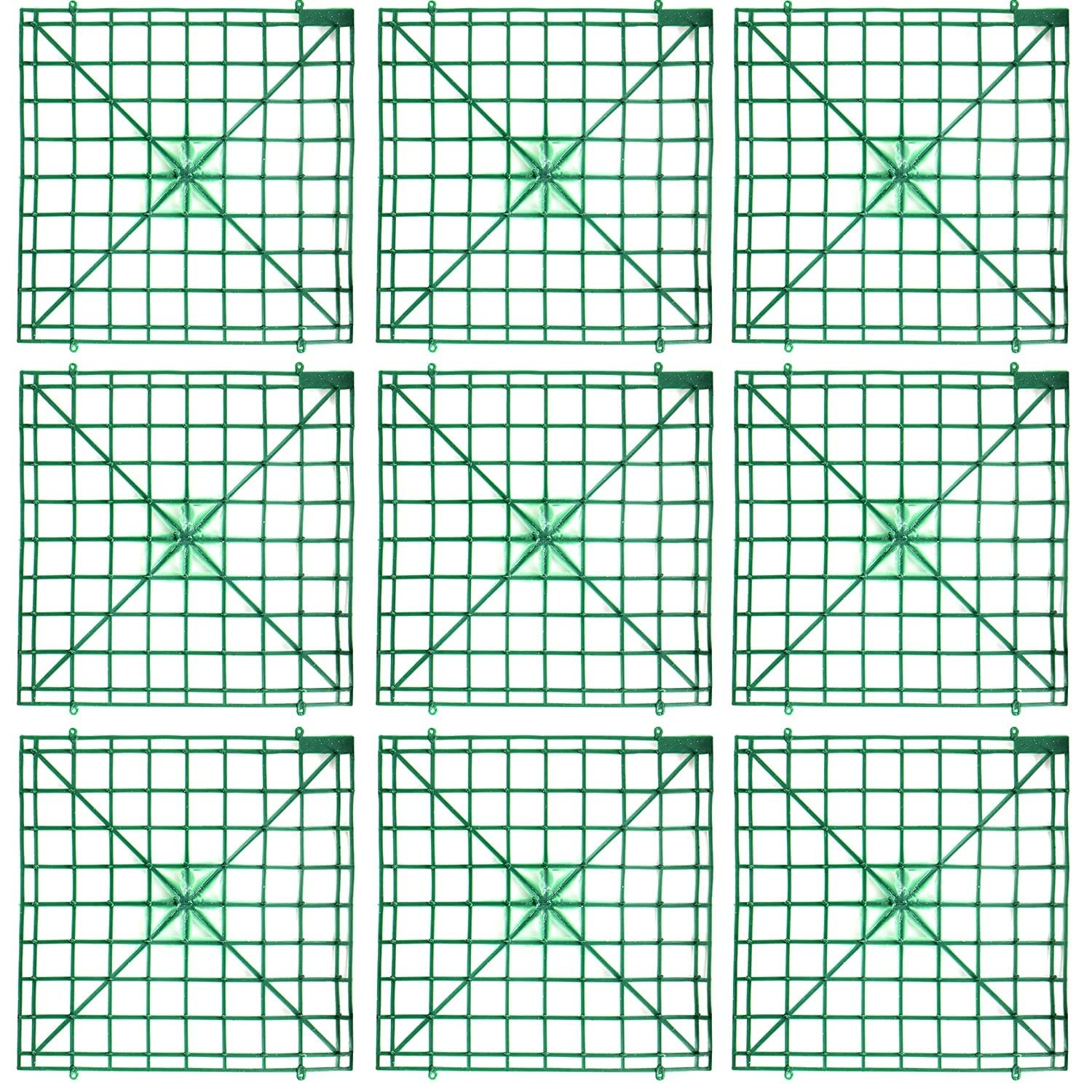 Artificial Flower Grid Panels,DIY Flowers Wall Frames,Plastic Fences Frames A…