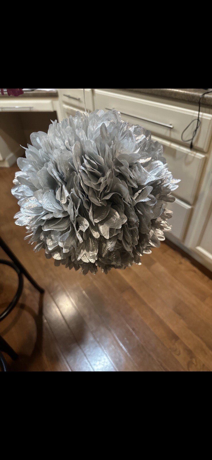 Artificial Flower Ball Choose Peach, Light Blue, Teal, Silver, Gray