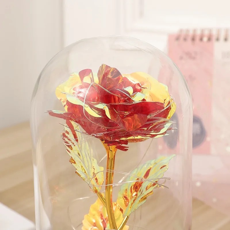 LED Enchanted Eternal Galaxy Rose Glass Dome Fairy Light Romantic Gift Decor