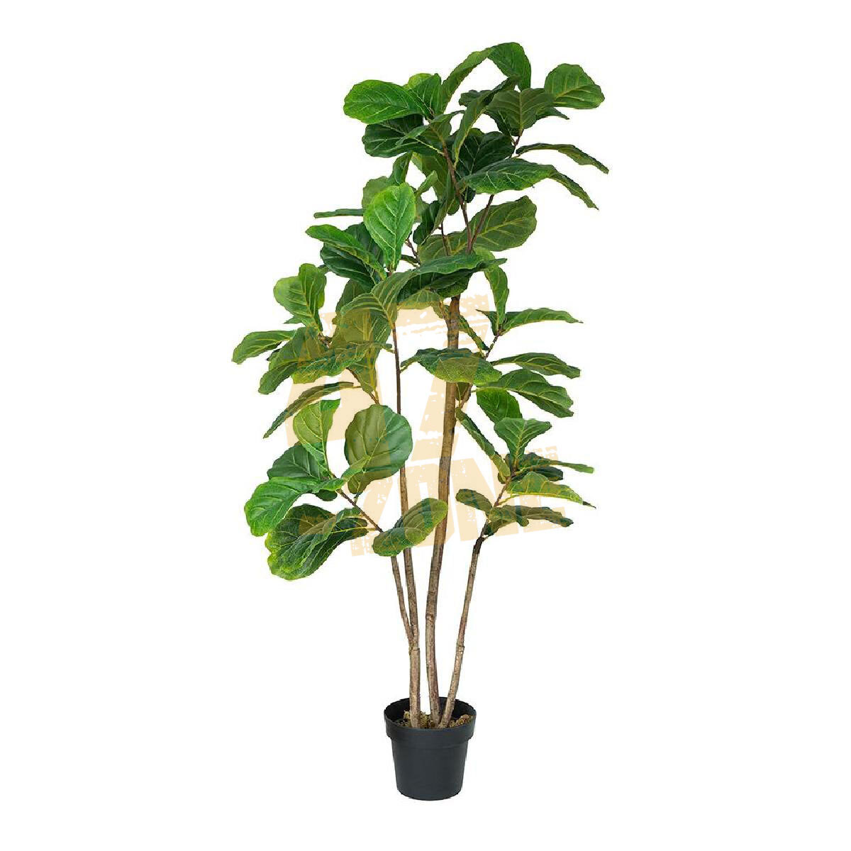 Faux Potted Fiddle Leaf Tree 3 Branch Green Artifical Garden Indoor Outdoor