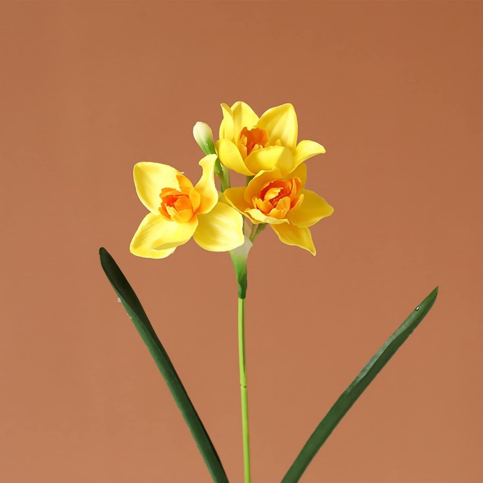 Yellow Artificial Daffodil Stems – Silk Spring Flowers (Set of 10)