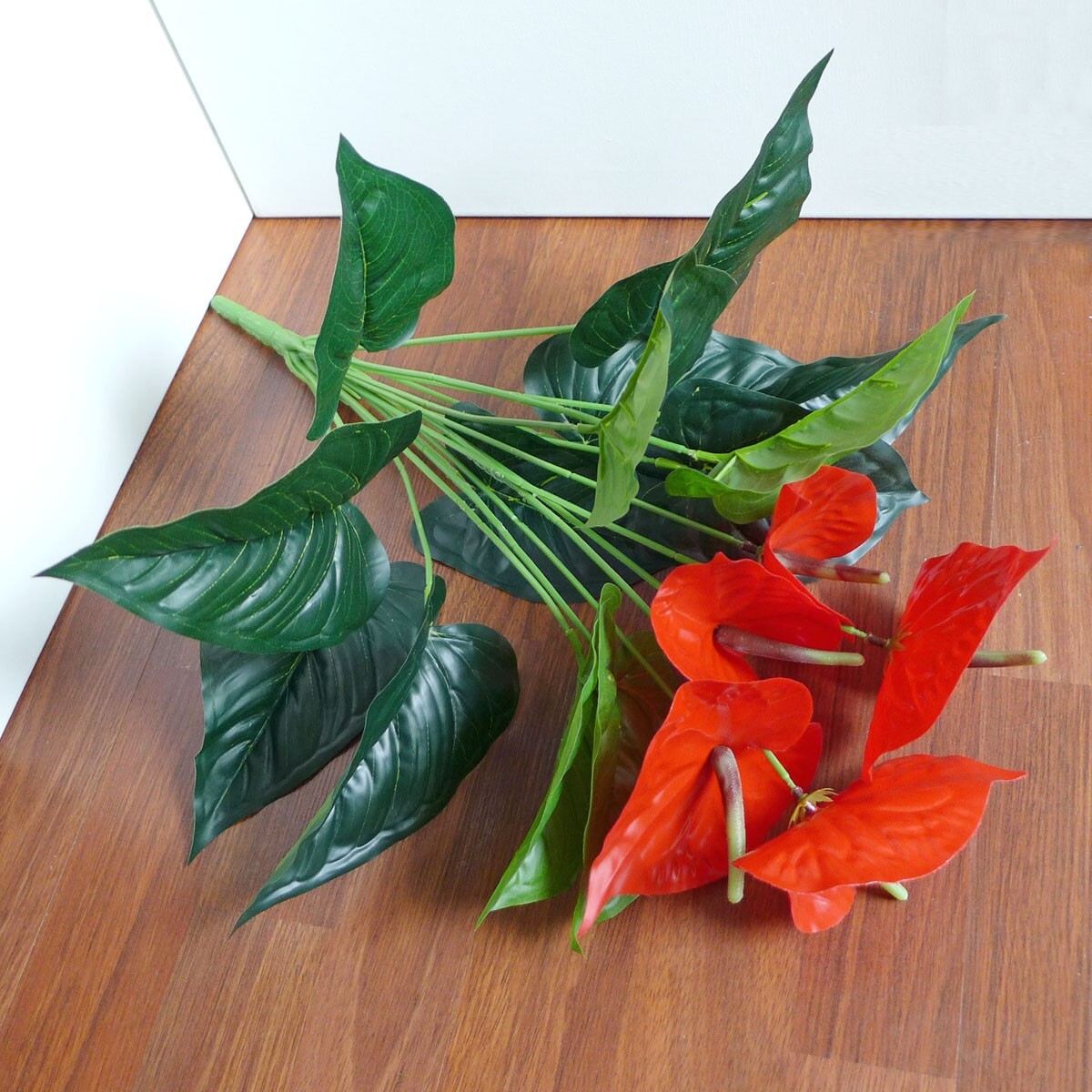 20″ Height Artificial Plant Tree Grass Lifelike Leaf 5 Palm Flowers Bush