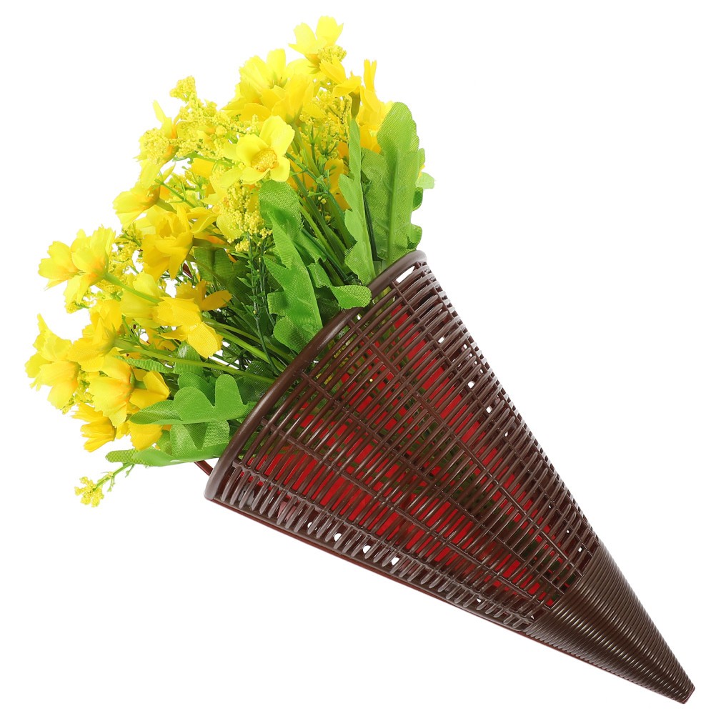 Hanging Basket Faux Flowers Wall Decor Artificial Door Fake Baskets