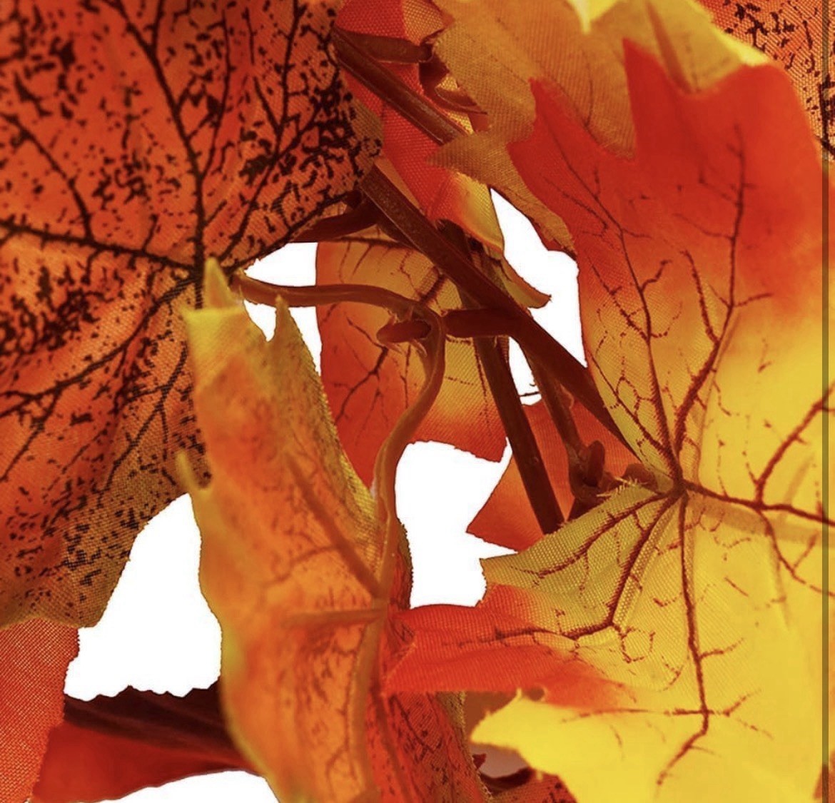 2 Six Foot Fall Maple Leaf Garland Strands For Seasonal Decorating 🍁 New