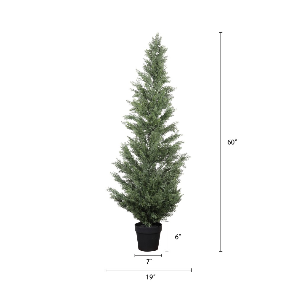 5FT artificial cypress tree realistic indoor and outdoor fake pruning plant