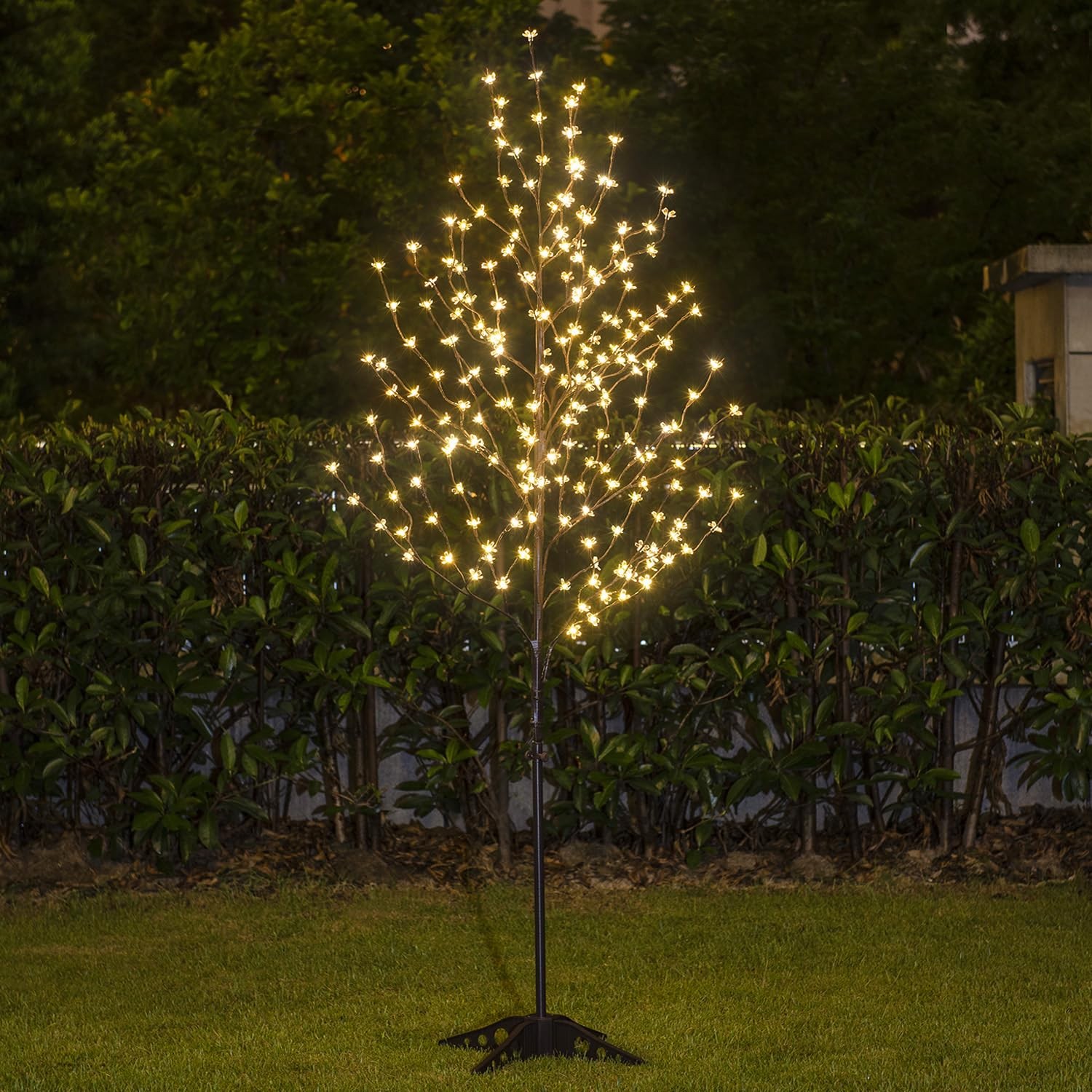 6.5 feet 208L LED Lighted Cherry Blossom Tree, Warm White, Decorate Home Gard…