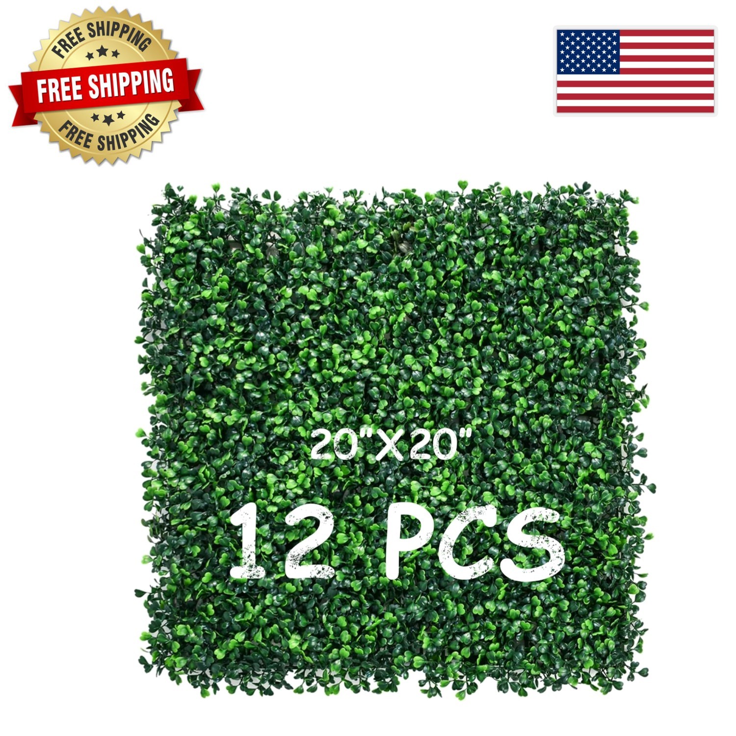 Elegant UV-Resistant Boxwood Panels – 12 Pack Greenery for Photography & Decor