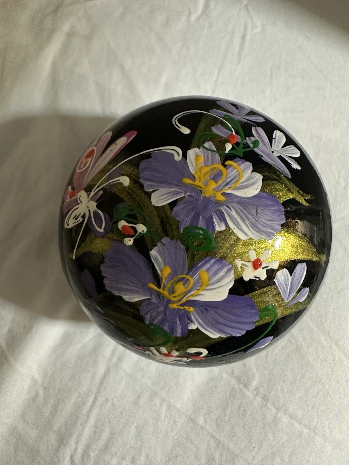 Pink Rose- Hand Carved Display Soap In Black Trinket Container With Lid
