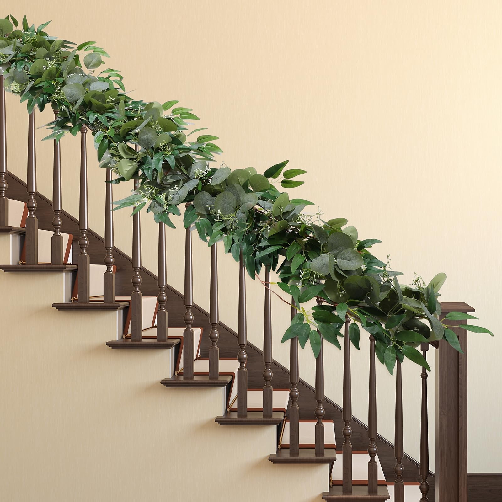 10 Sets Artificial Greenery Garlands Bulk Total 55.8 Feet Silver Dollar Eucal…