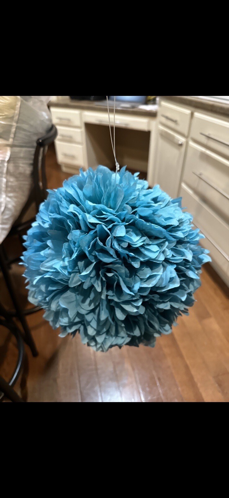 Artificial Flower Ball Choose Peach, Light Blue, Teal, Silver, Gray