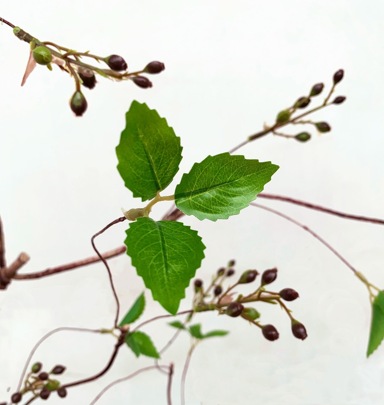 Curly Willow Branches Artificial Tree Vines with Fruits and Leaves Flexible P…