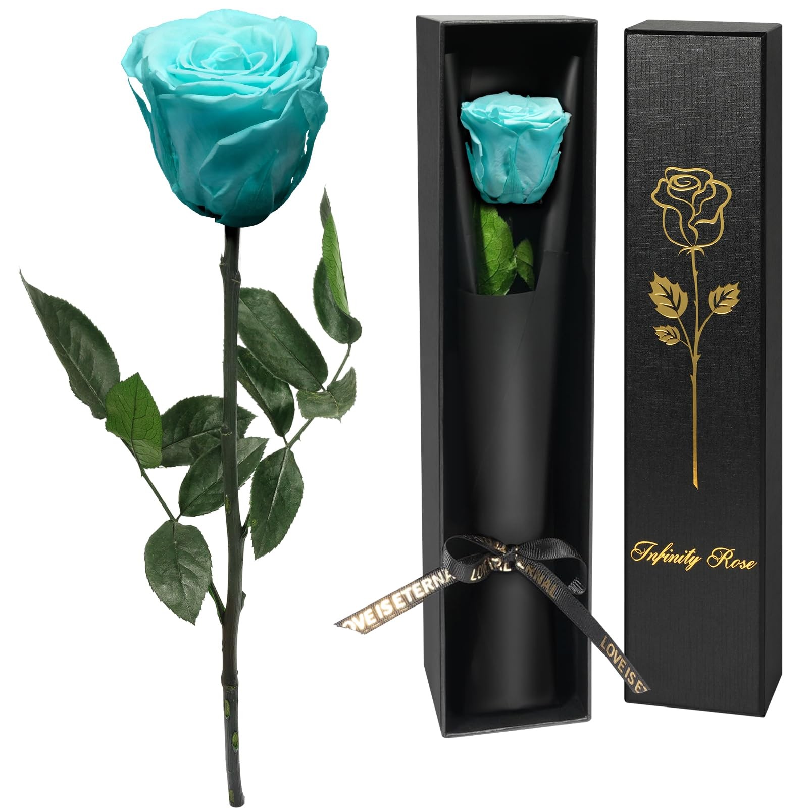 1 PCS Preserved Flower Rose Single Real Gift Box Mom Wife Girlfriend Anniversary
