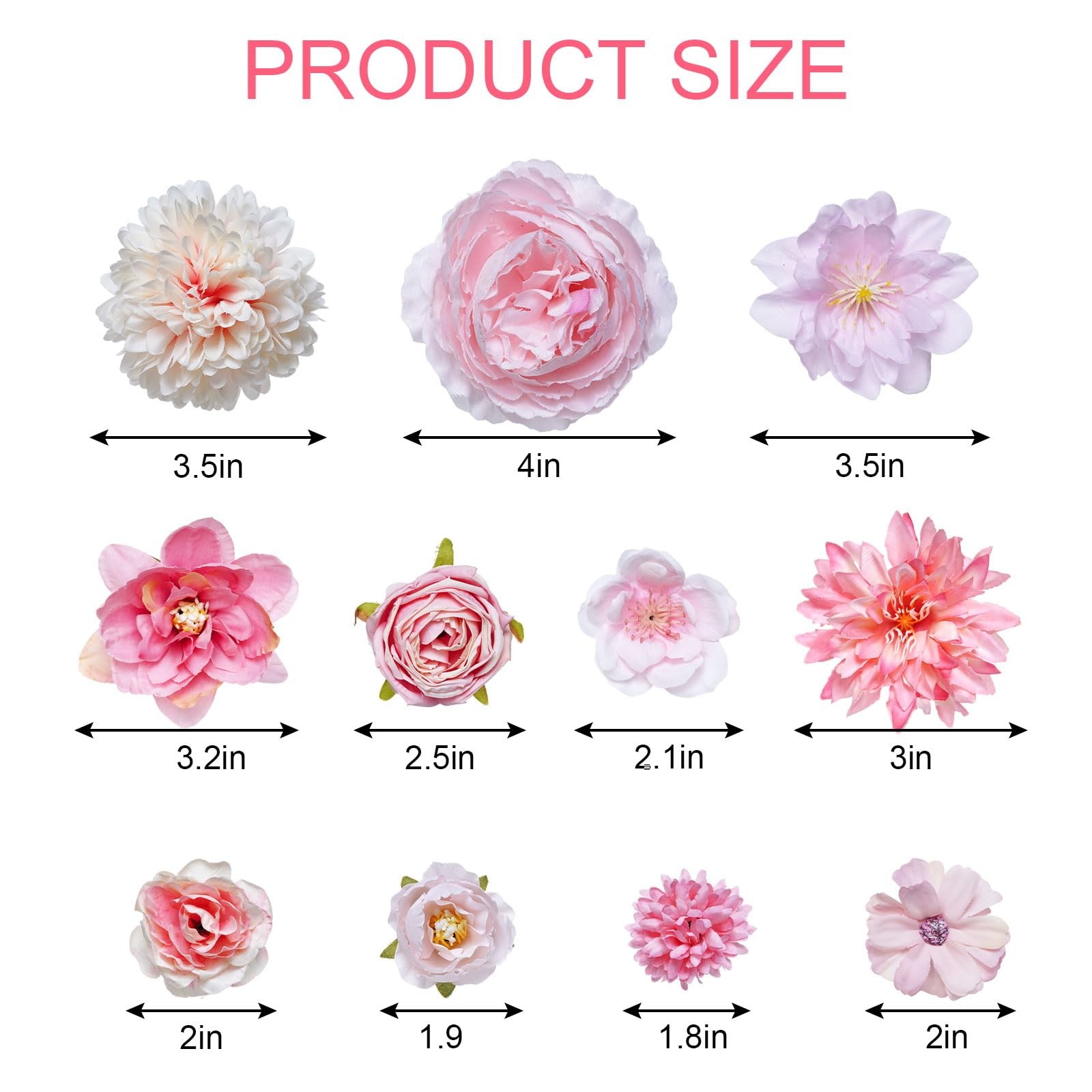 27 Pcs Faux Flowers Small Silk Artificial Flower for DIY Multicolor Flowers Craf