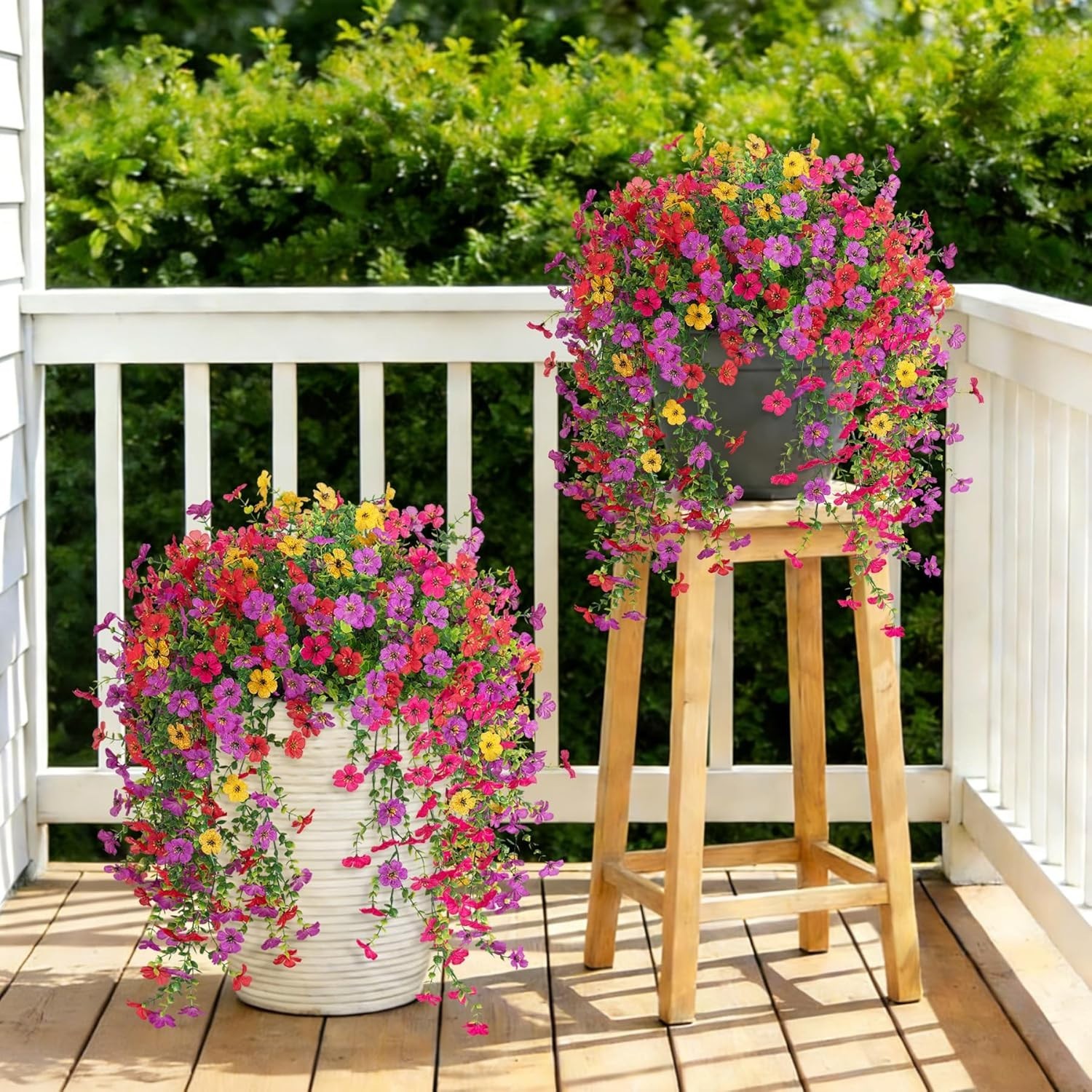 Realistic Fake Daisy Plants – 8 PCS Assorted Colors