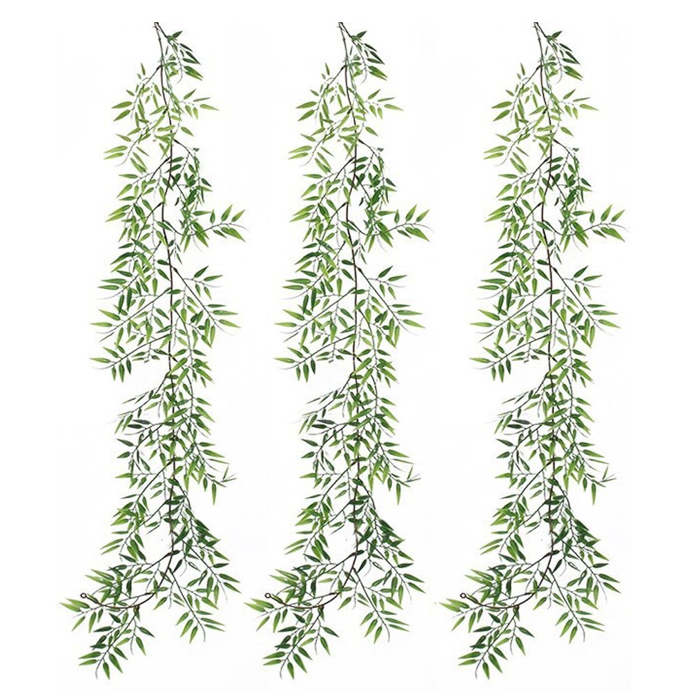 Home Wall Decor Artificial Leaf Vine Sturdy Plastic for material For Wedding
