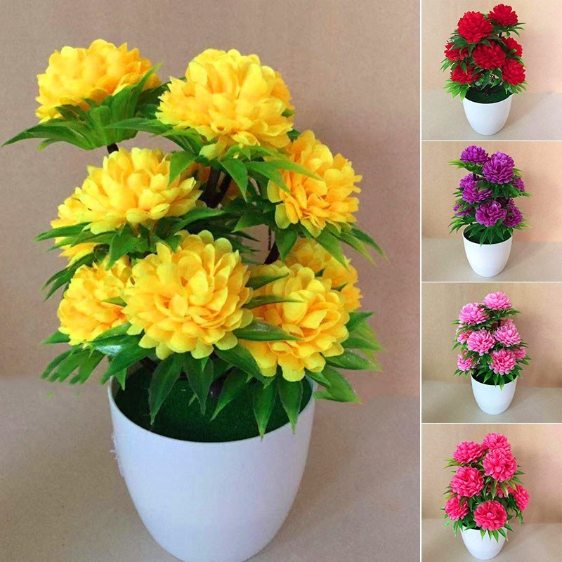 Artificial Bonsai Decor Desk Display Indoor Office Plant Potted Wedding