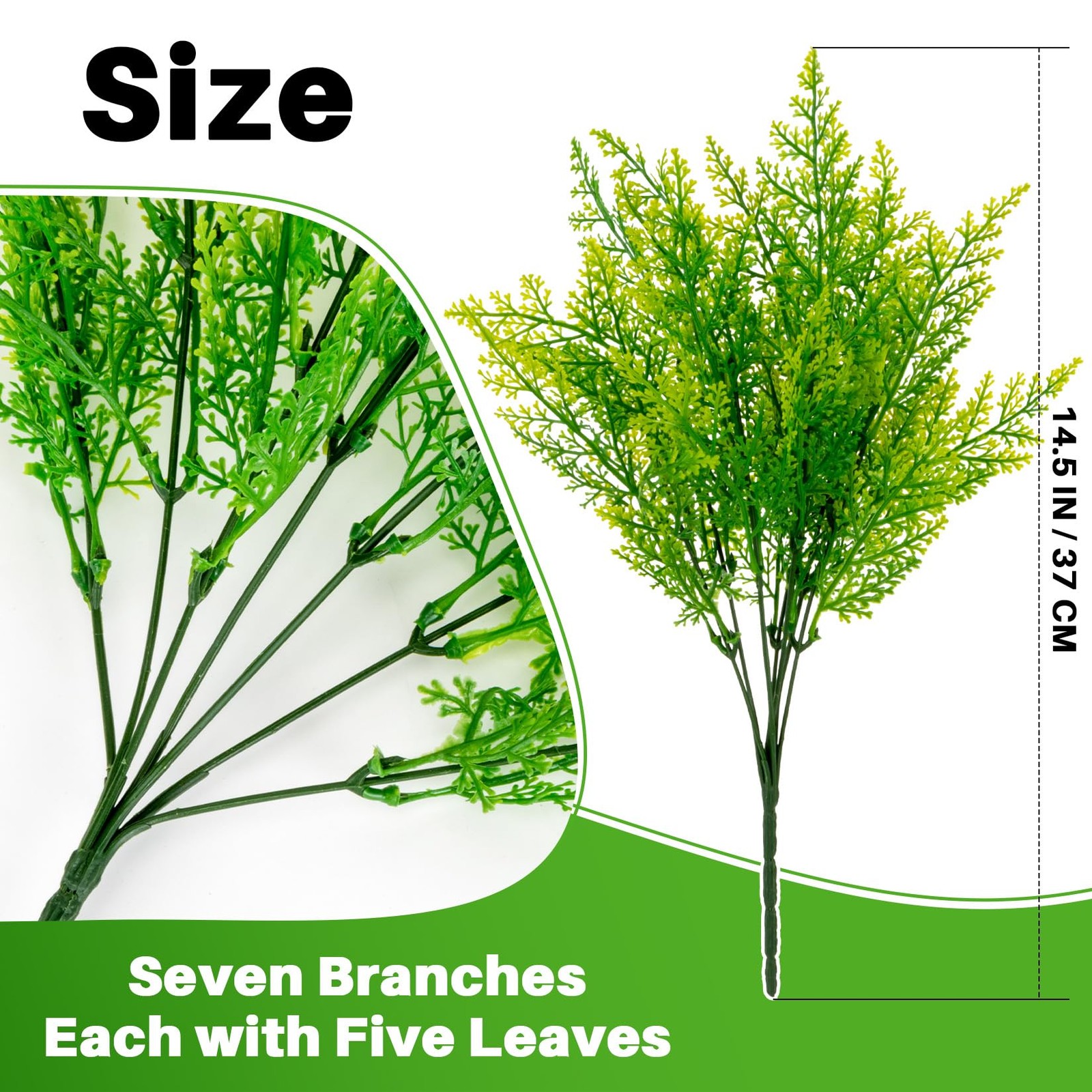 5PCS Fake Ferns – Fake Plants Artificial Plants Indoor Outdoor Faux Plants fo…