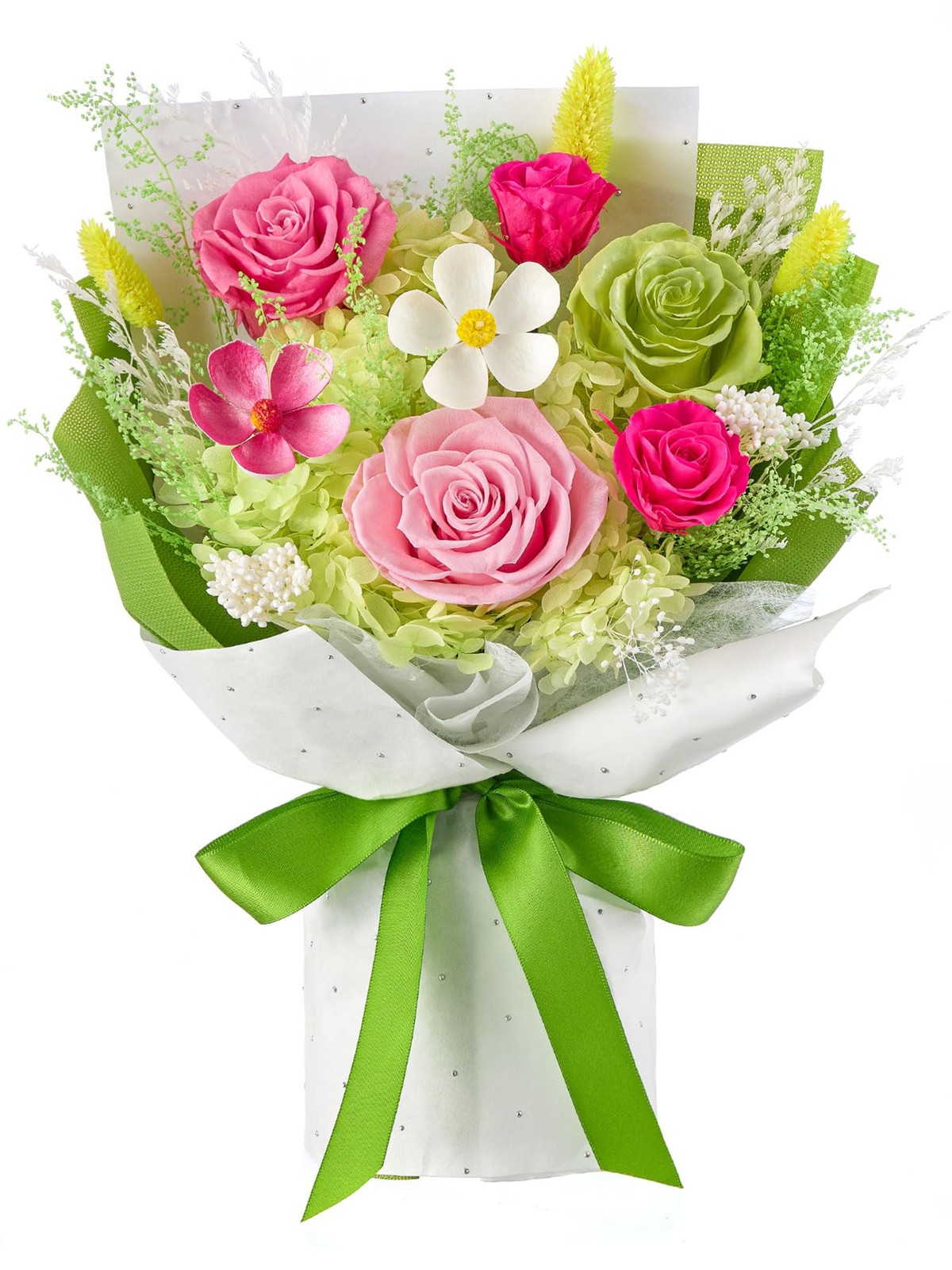 Forever Flower Bouquet Preserved Pink Roses Birthday Anniversary Delivery