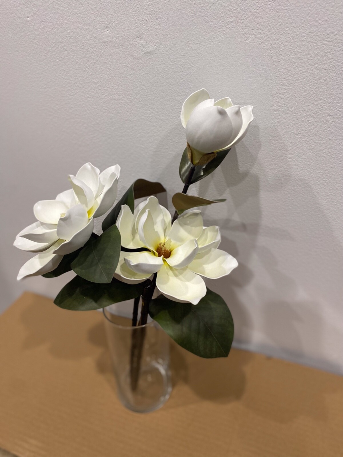 26” artificial real touch magnolia stem silk flower for home decor, weddings