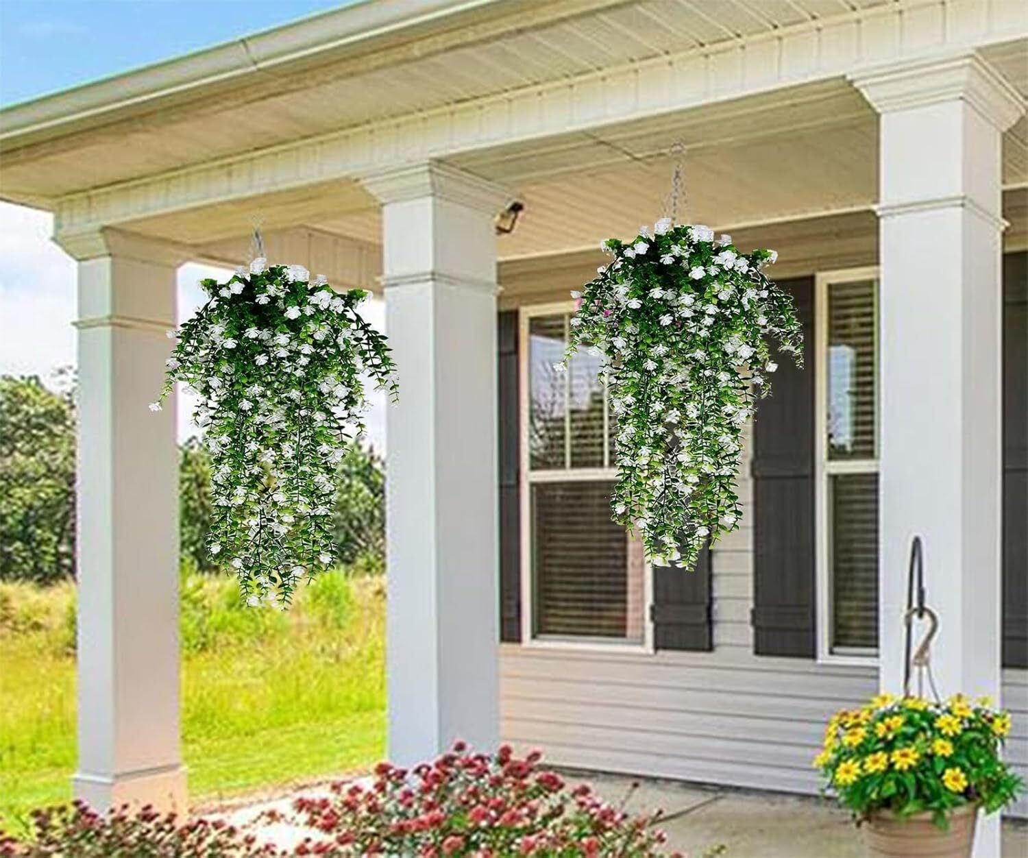 24pcs Artificial Wisteria Vine Garland Fake Flower Plant Garden Wedding Decor
