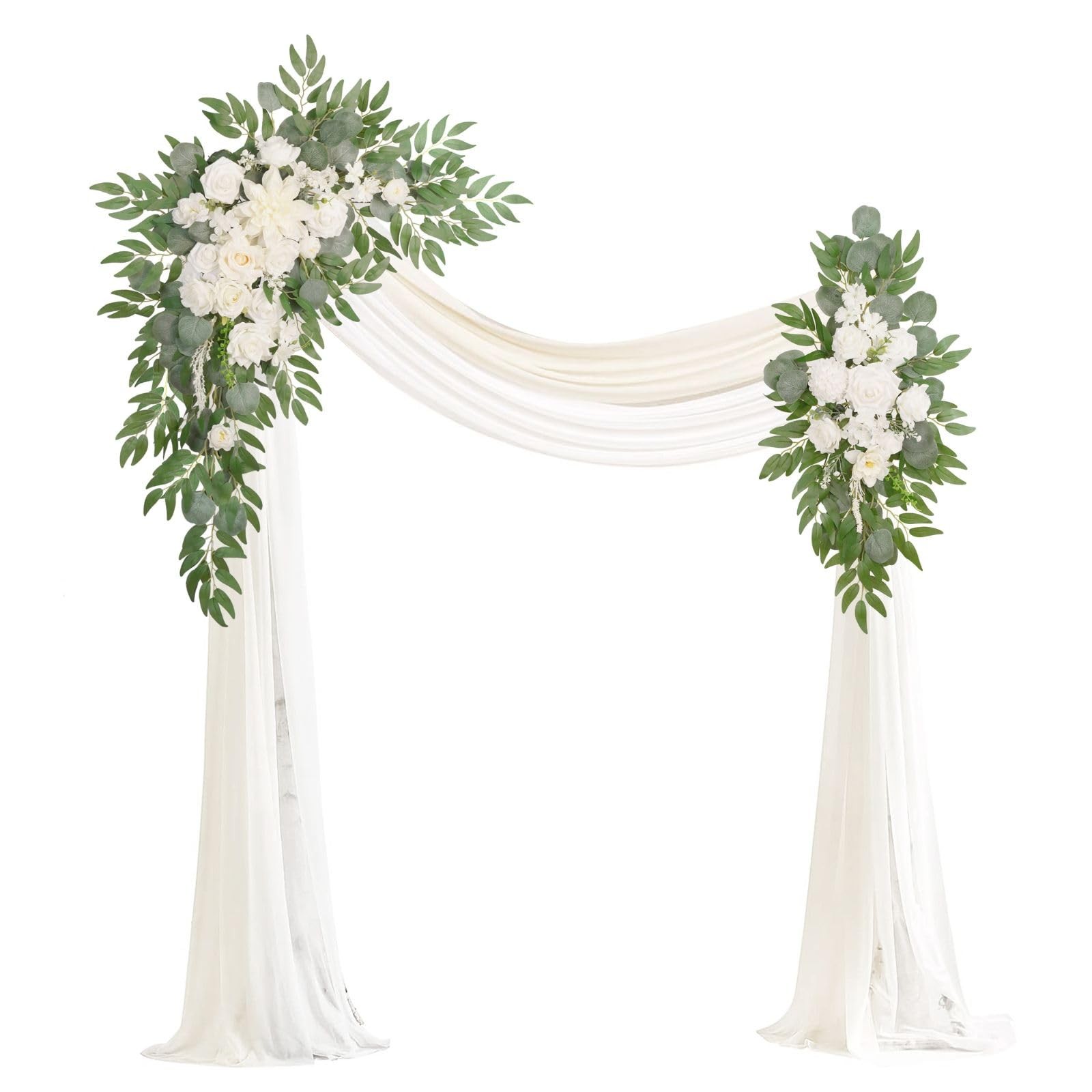 Artificial Arch Flowers Kit(Pack of 4),2Pcs Artificial Flower Arch Decor, 2Pc…