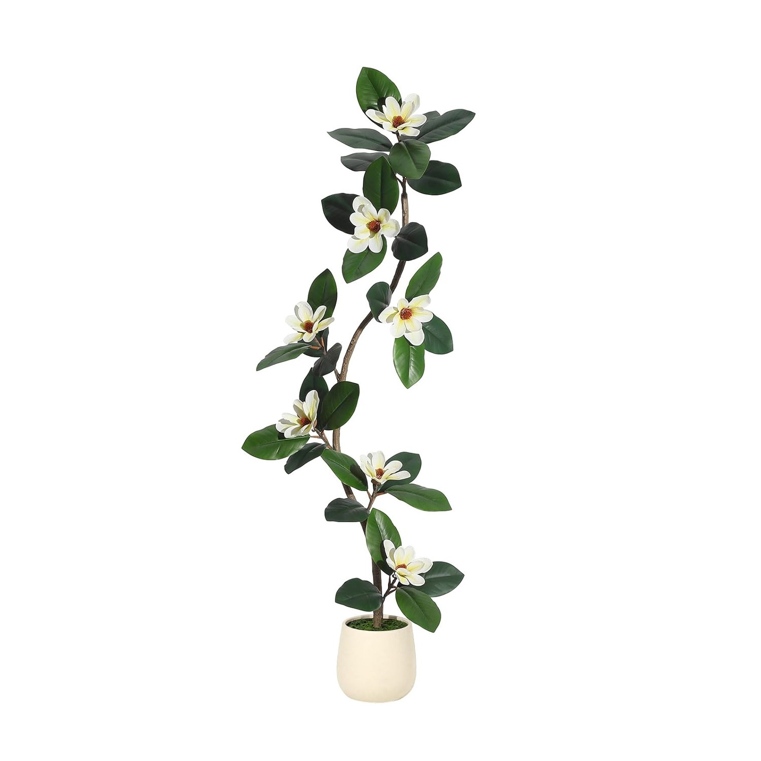 5ft Magnolia Artificial Flower Tree Green Leaves Indoor/Outdoor Home Decorations