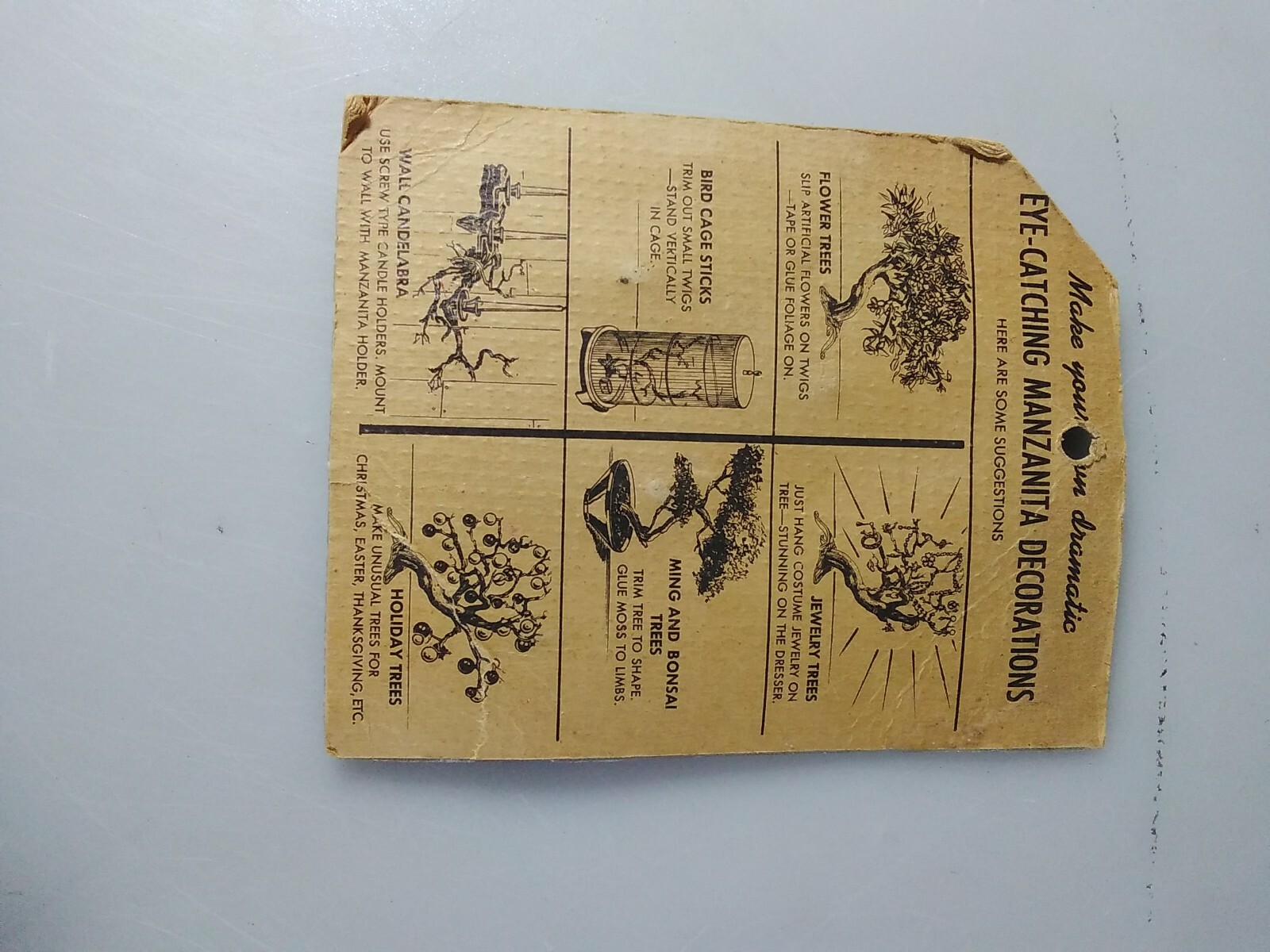 Manzanita Flexible Moldable Mount – 12″ to 24″ Trees – Vintage NIP (220)