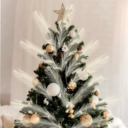 50 Pcs Christmas Pampas Grass Tree Decor 16.5 Inch Boho Faux Pampas Grass Ivory
