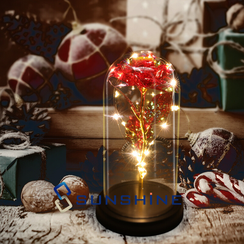 Regalos para mujeres cumpleaños rosa de cristal de galaxia eterna flor de Navida