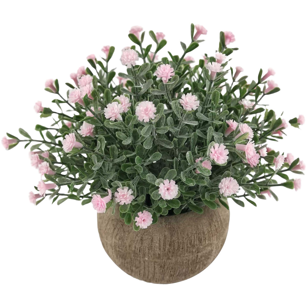 Fake Baby Breath Bonsai Plant for Living Room Office Decor Plastic 9.5x6x17cm
