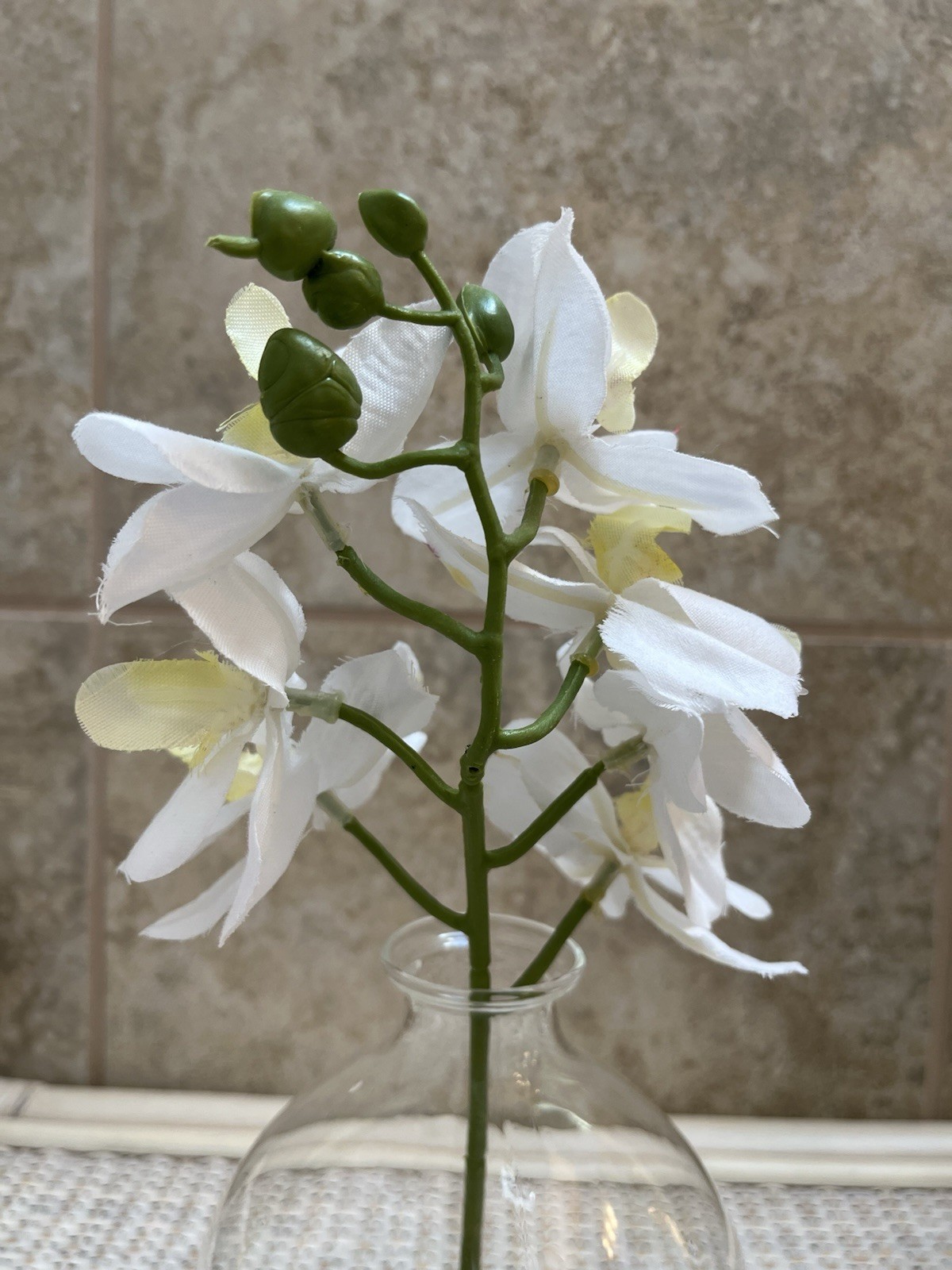 Nearly Natural 9-in Phalaenopsis Artificial Orchid in Vase – Set of 3
