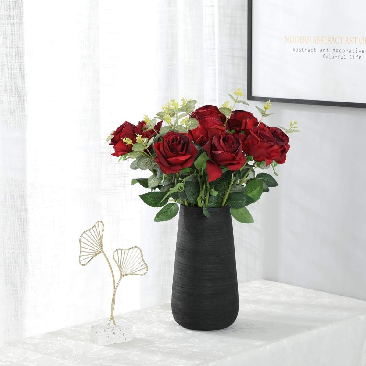 Eco-Friendly 10 Pack of Lifelike Silk Roses – Perfect for Mother’s Day Gifts