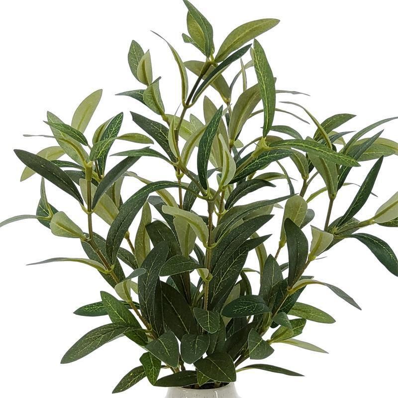 Artificial Olive Plant ＆ 2-Tone Ceramic Vase Indoor Decor Home Office Dorm New