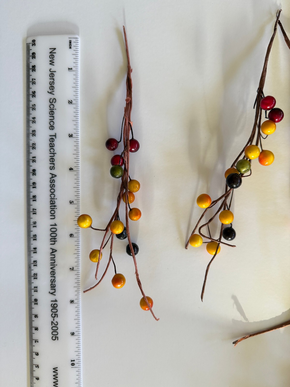 9 Thanksgiving picks Red Orange Brown Berries Wired pics 8″ Fall Vintage Accents