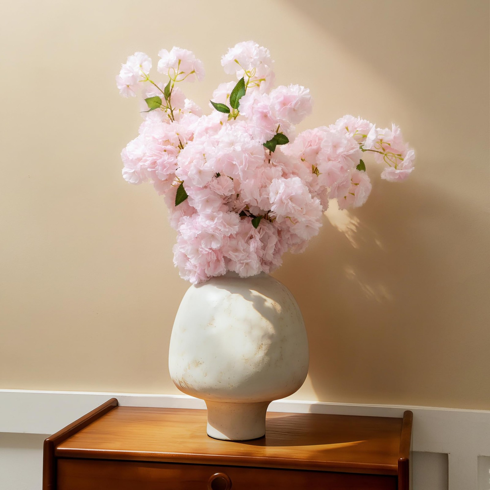 6 PCS 39-inch Cherry Blossom Artificial Flowers, Artificial Elongated Cherry …