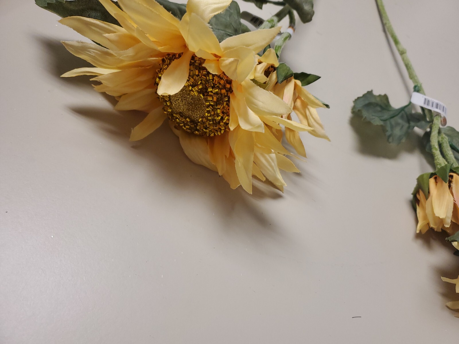 MD Bloom Bright Yellow Sunflower Stem / Pick 26″ High Autumn Fall Summer Floral