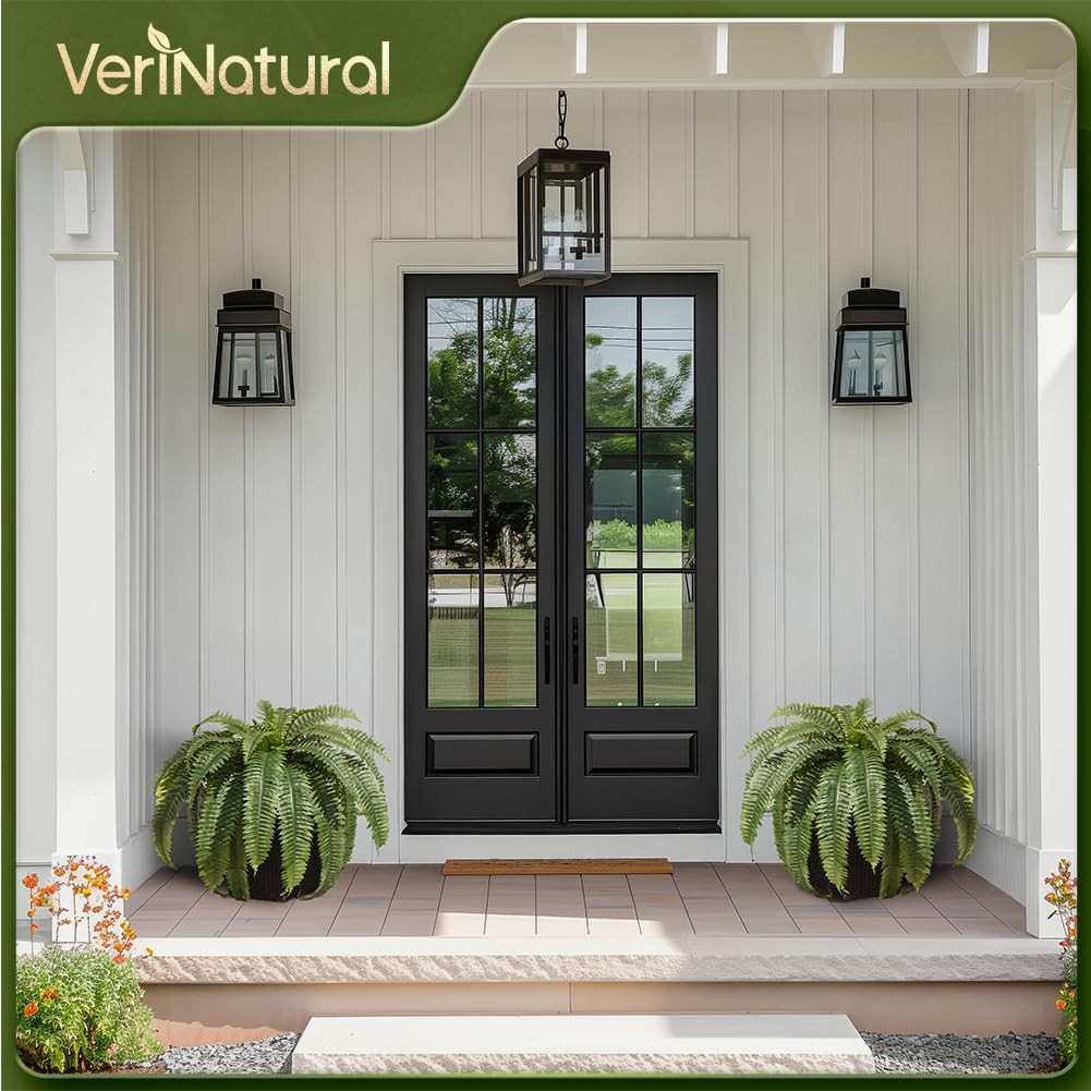 VeriNatural 48″ Boston Ferns Artificial Outdoor Plants – 33 Fronds UV Resista…